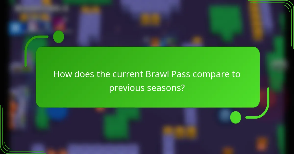 How does the current Brawl Pass compare to previous seasons?