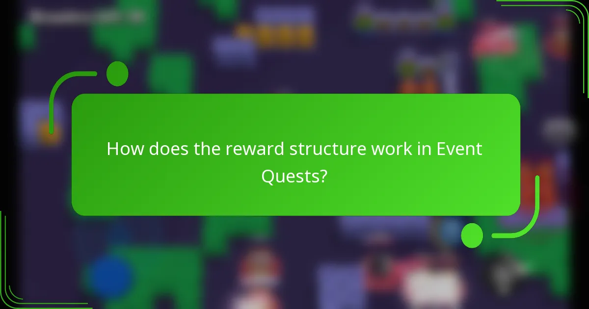 How does the reward structure work in Event Quests?